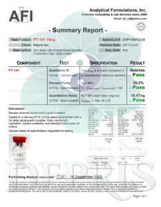 PT-141 - COA - Debs Peptalk